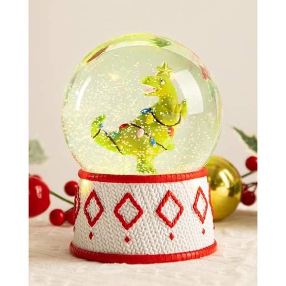 Musical Lighted Battery Operated Water Globe with Swirling Glitter Home Decor - Picture 5 of 6
